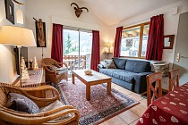 Demi Chalets Le Petit Bonheur - woonkamer met balkon